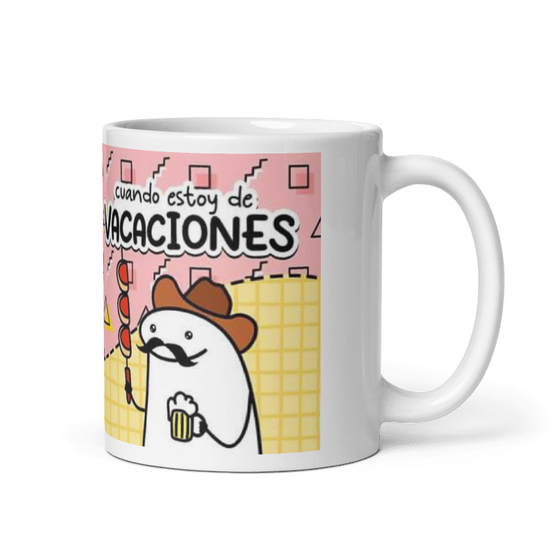 Tazon Estampado Meme Flok Amo Mi Trabajo