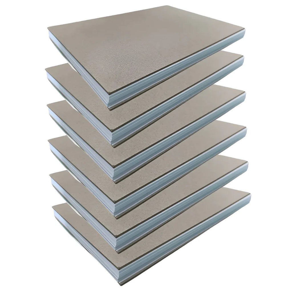 10 Packs Agenda A5 100gr + Tapas De Cartón Piedra 1.5mm Gris A5