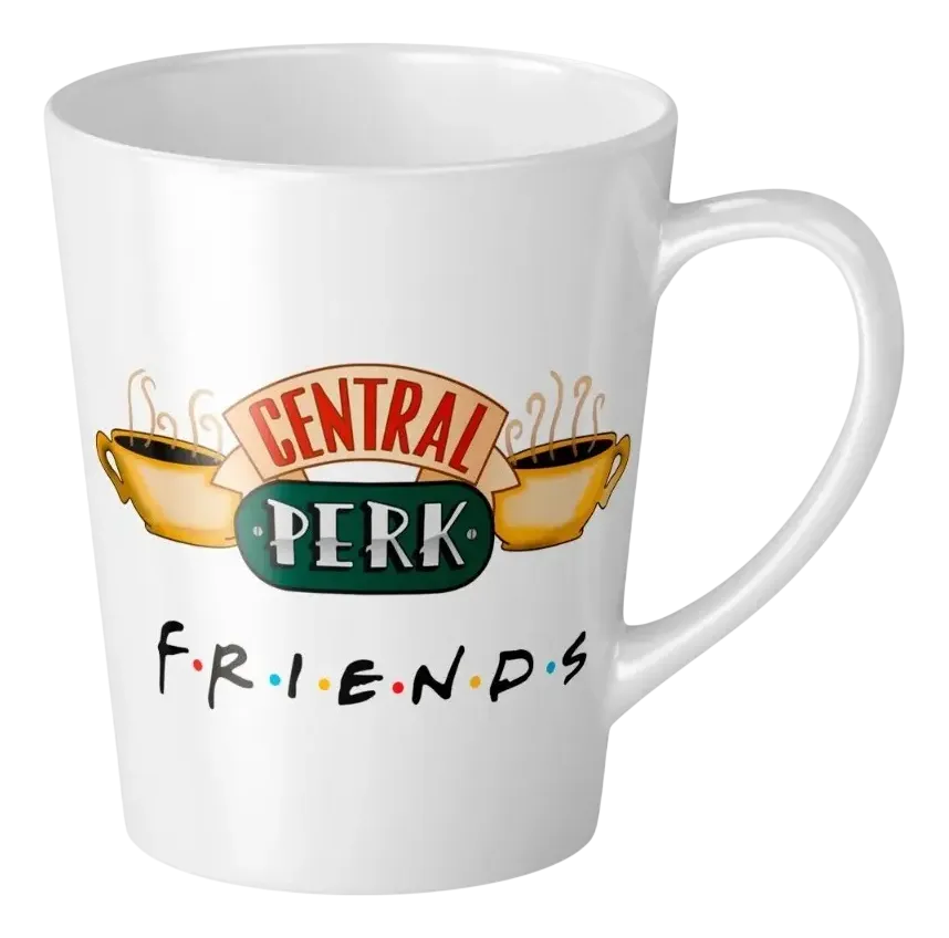 Taza Cónica Friends Central Perk Anci Studio 12oz Latte
