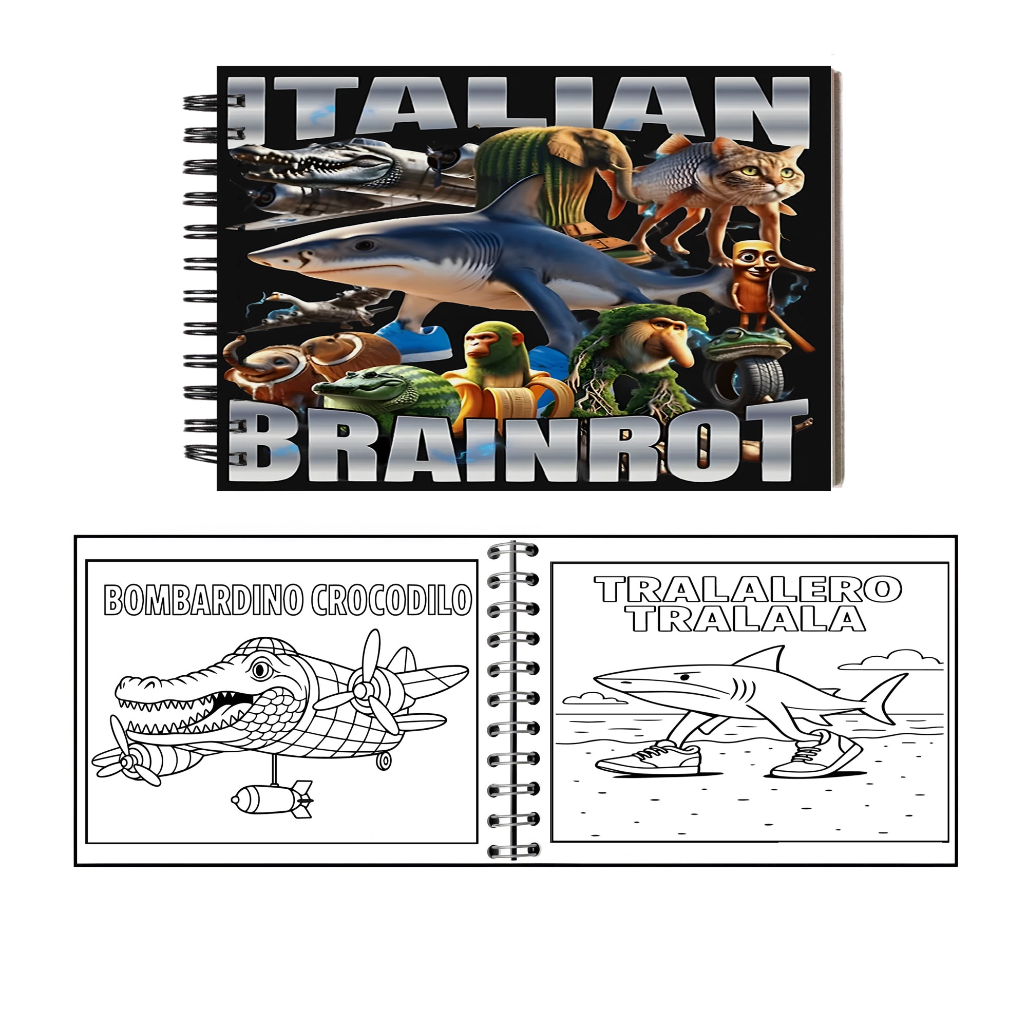 Libro Para Colorear Italian Brainrot