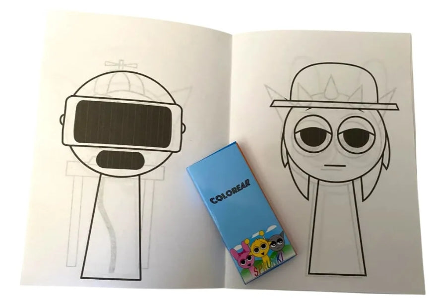 Libro para colorear Sprunki Incredibox +lapices