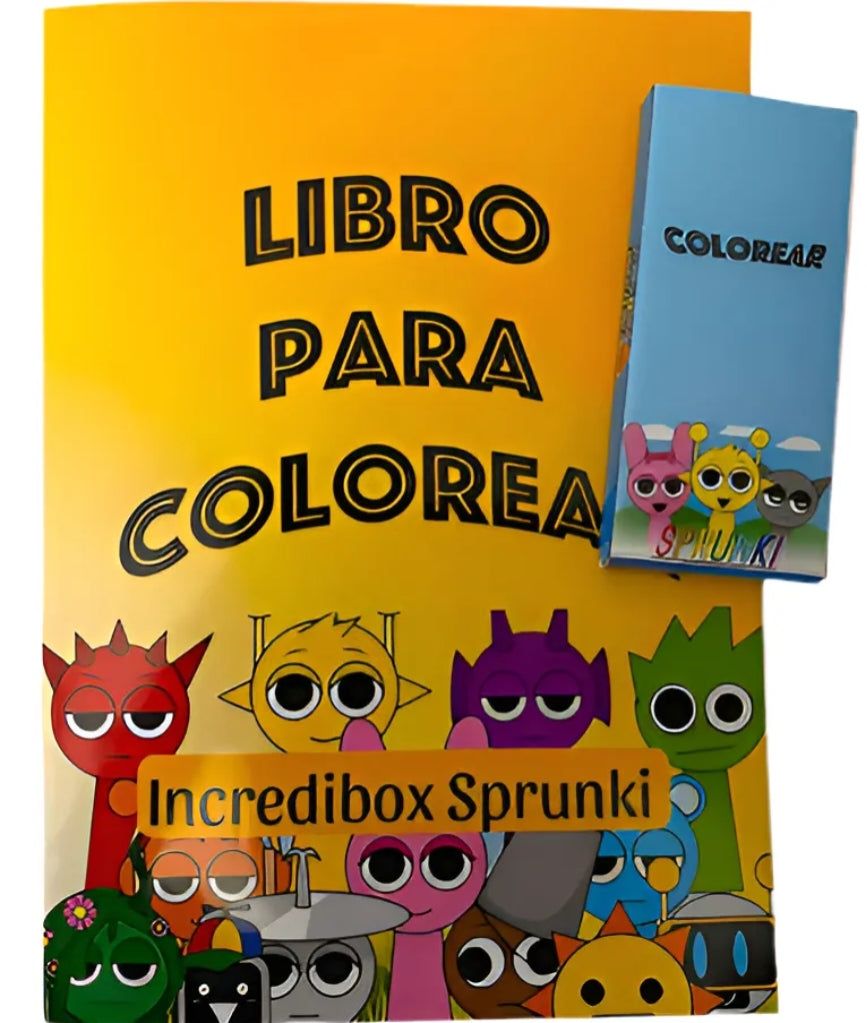 Libro para colorear Sprunki Incredibox +lapices